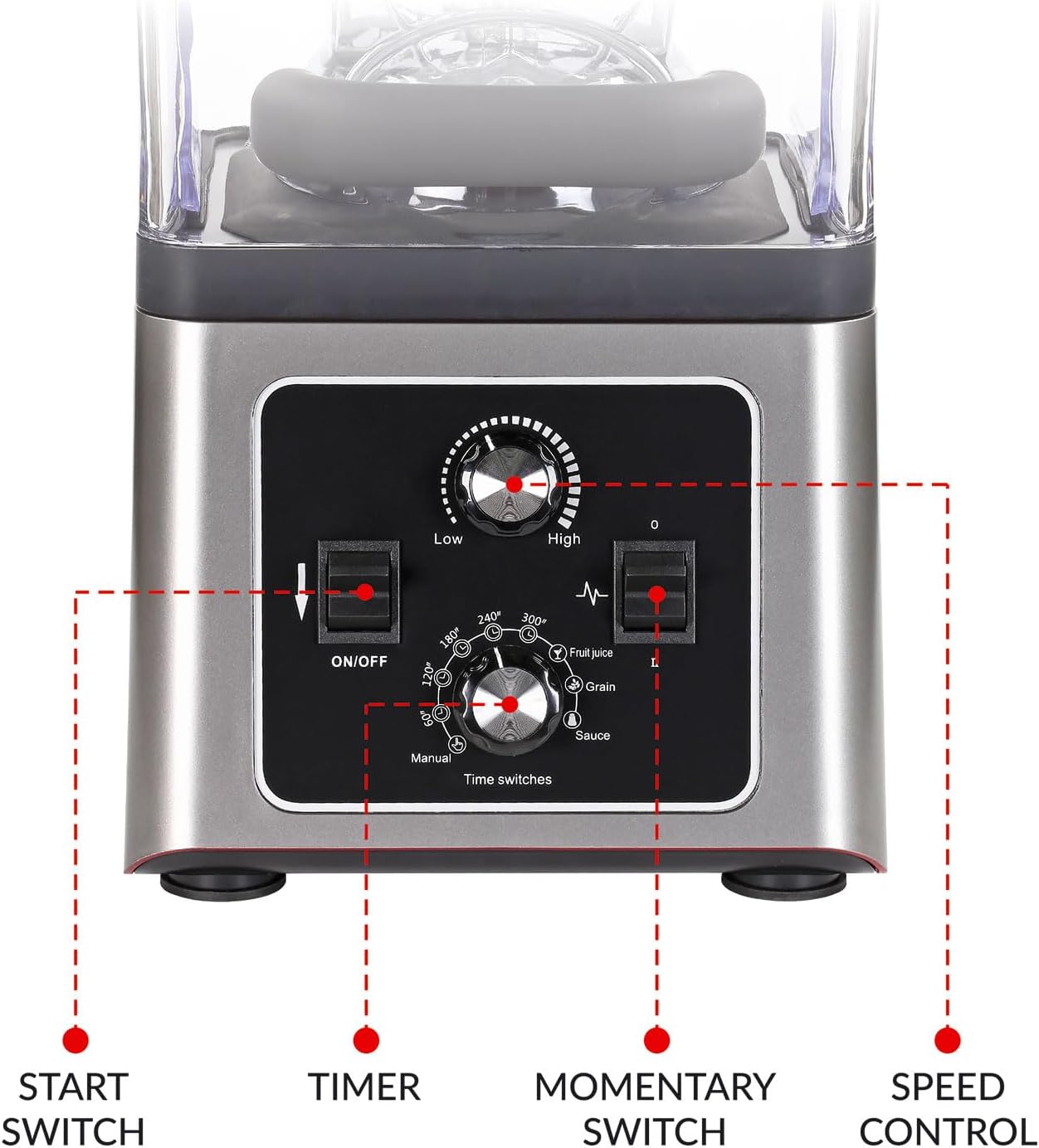 KELOO 2.5L Commercial Blender Powerful Professional Bar Blender with Sound Enclosure Heavy Duty for Smoothies, Milkshakes and Cocktails 2200W