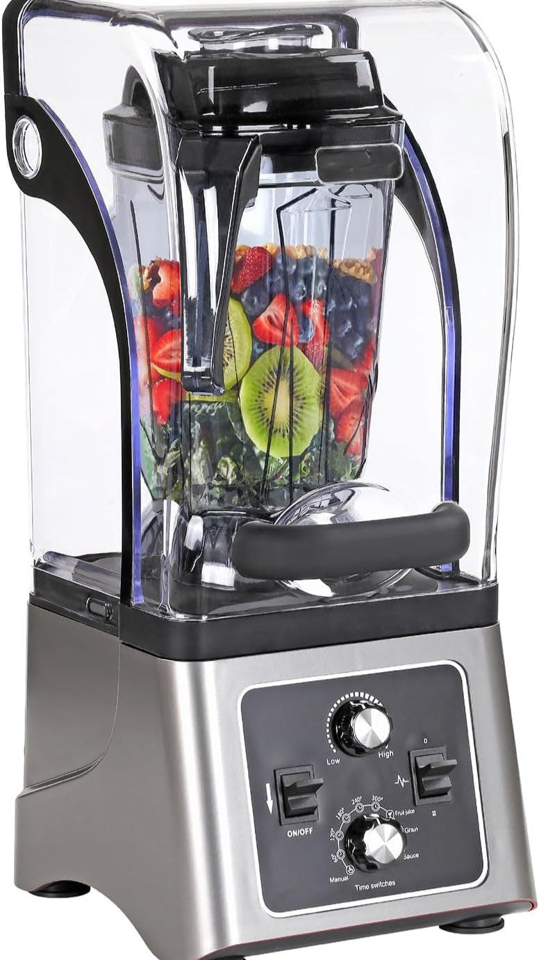 KELOO 2.5L Commercial Blender Powerful Professional Bar Blender with Sound Enclosure Heavy Duty for Smoothies, Milkshakes and Cocktails 2200W
