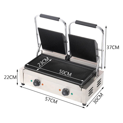 3.6KW Double Commercial Sandwich Press Grill