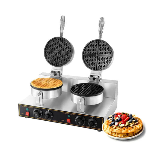 Double-head Waffle Maker Machine Commercial Electric Non Stick Plate