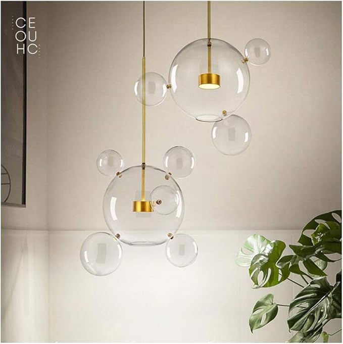 Bubble lamp, Post-Modern Nordic Molecular Glass Chandelier, lamp, Restaurant Clothing Store Glass Chandelier