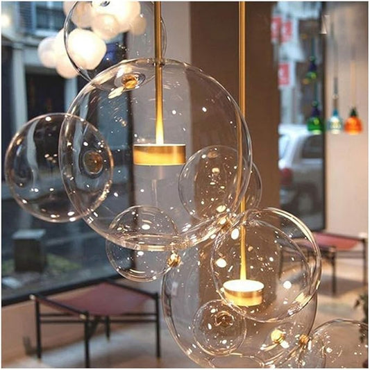 Bubble lamp, Post-Modern Nordic Molecular Glass Chandelier, lamp, Restaurant Clothing Store Glass Chandelier