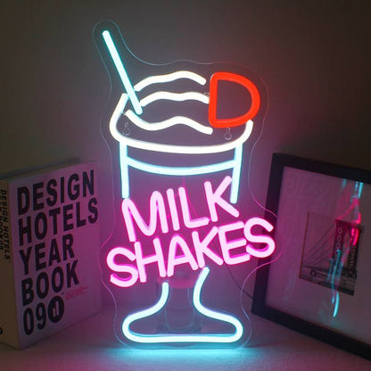 Milkshake Neon Sign Light