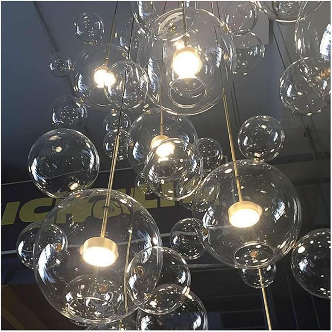 Bubble lamp, Post-Modern Nordic Molecular Glass Chandelier, lamp, Restaurant Clothing Store Glass Chandelier