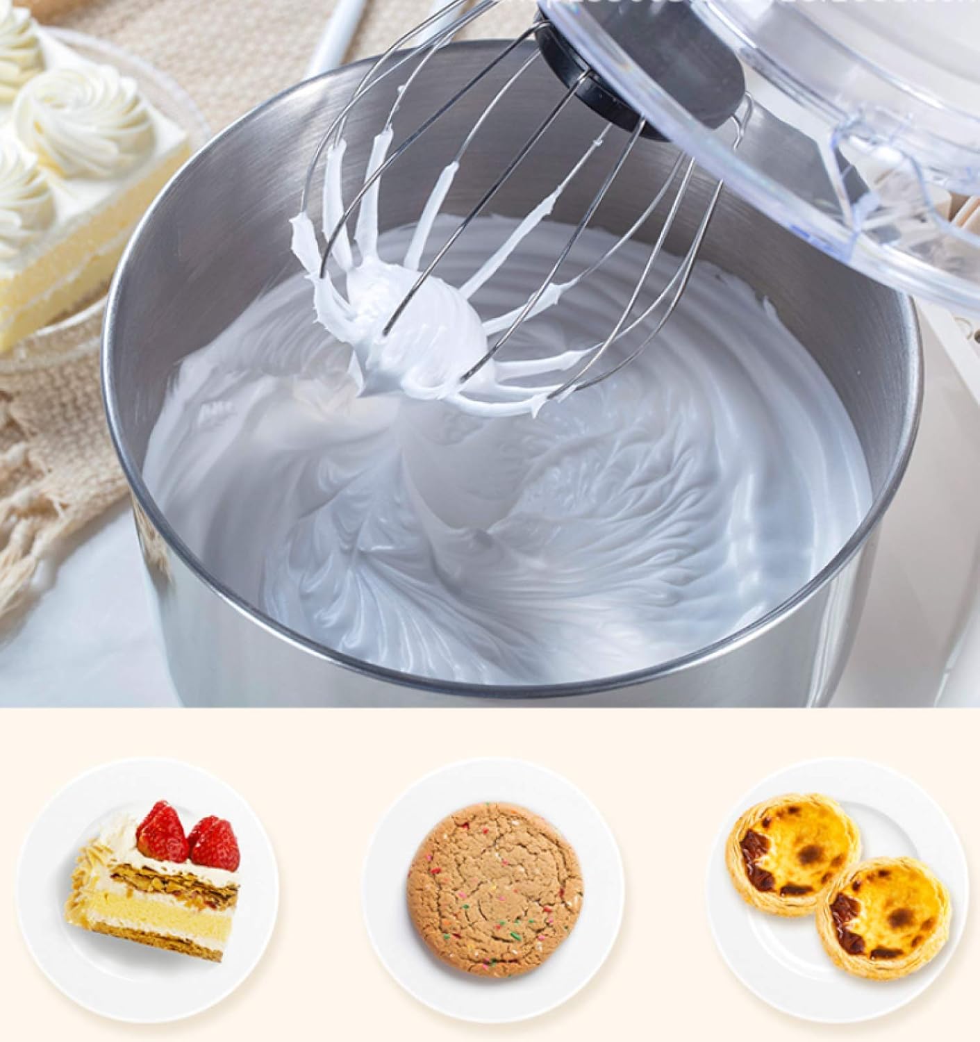 Stand Mixer,4.2L 1000W 6-Speed Tilt-Head