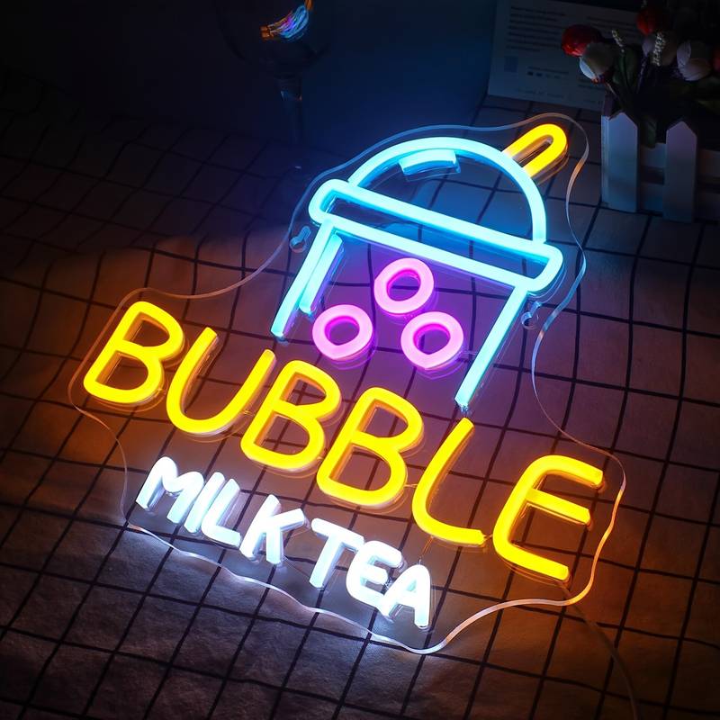 Fomzze Bubble Milk Tea Led Neon Sign (33.5cm*32.5cm)