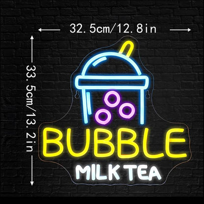 Fomzze Bubble Milk Tea Led Neon Sign (33.5cm*32.5cm)