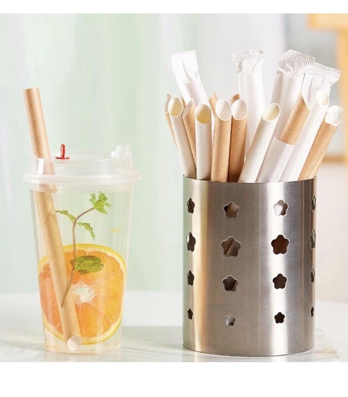 Bubble Tea Disposable Straws 1.2cm by 20cm Individually Wrapped